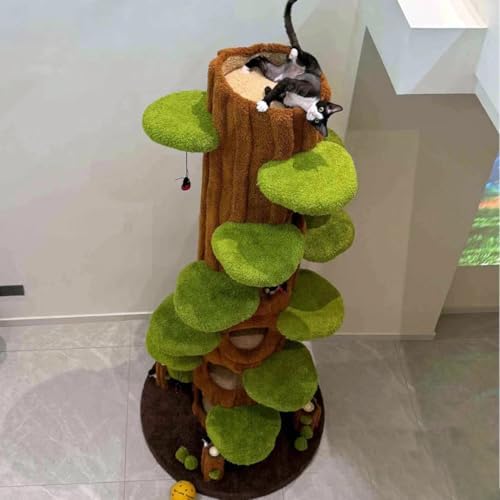 Magic Forest Cat Tree Tower, 90 inches Tall, Real Solid Wood Cat Tree - Image 3
