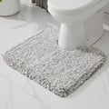 Disolla Toilet Rug 22x24 Grey & White, Soft Toilet Mat U-Shaped Washable by Disolla