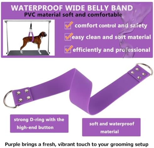 Pet Dog Grooming Belly Strap – 2 Inch Wide Waterproof Strong PVC Support Band - Image 2