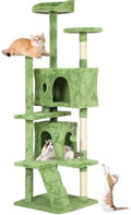 BestPet | 70" Cat Tree Tower | Green | Sturdy Multi-Level Cat Tree by BestPet