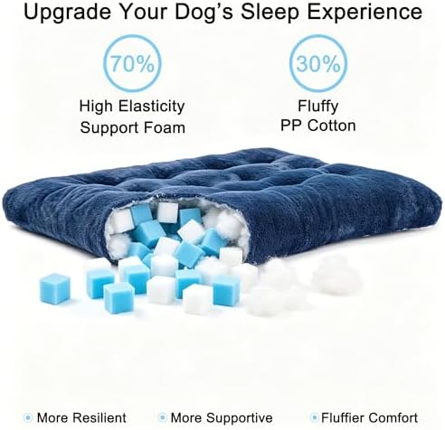 2 Pack Dog Bed, Washable Deluxe Plush Dog Crate Beds - Image 3