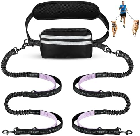 Hands Free Dog Leash for Two Dogs Walking by Yicostar