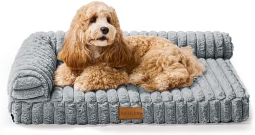 Orthopedic Medium Dog Bed Furry Pet Bed, Washable Cover 30''X20'' - Image 2