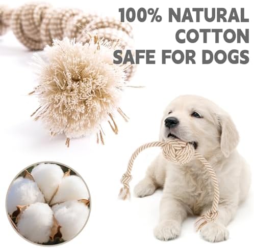 Dog Rope Toy for Small Dog 3pcs, Natural Chew Toys for Puppy, Medium Dogs - Image 3
