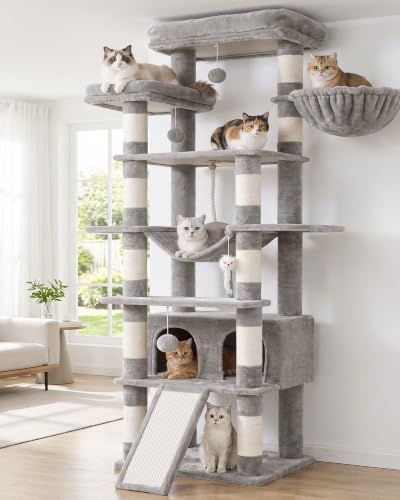 Heybly Tall Cat Tree 78-inch Multi-Level Cat Tower by HEYBLY
