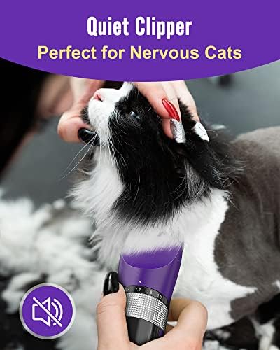 oneisall Cat Clippers for Matted Hair, 5-Speed Quiet Cat Grooming kit - Image 3