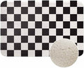 Checkered Bath Rugs Black and White Buffalo Check Plaid Microfiber Bathroom Mat by Unknown