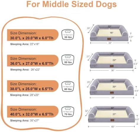 NANUYA Orthopedic Dog Bed for Medium Dogs, 30 x 20 Inch - Image 6