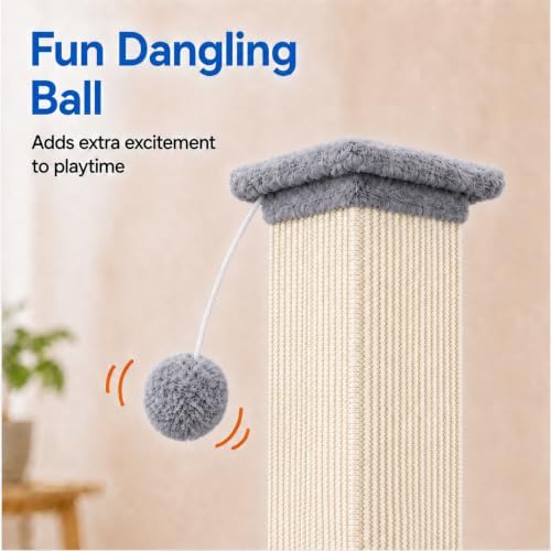 Cat Scratching Post for Indoor Cats, Sisal Cat Scratcherl, 32 Inch - Image 5