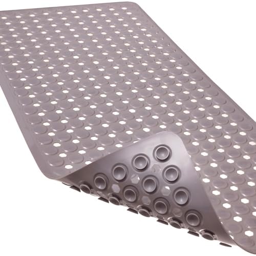 Non-Slip Bathtub and Shower Mats, Power Grip Bath Mat 35 x 16.3 Inch by Linoows