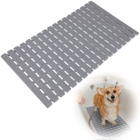 Dog Bath Mat for Tub, Non-Slip Shower Pad, 26.8 x 15.7 in by Lonepetu