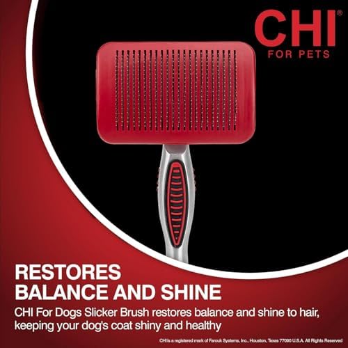 CHI for Dogs Self-Cleaning Slicker Brush, Small Size - Image 2