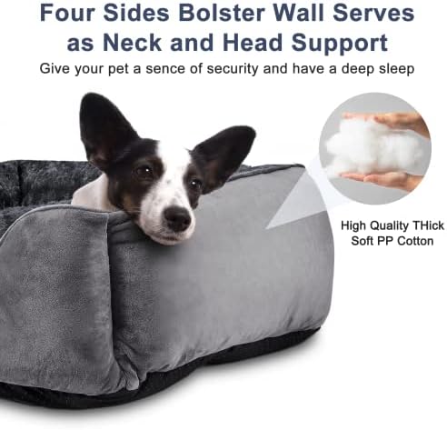 JOEJOY Rectangle Dog Bed for Large Medium Small Dogs Machine Washable Sleeping - Image 3