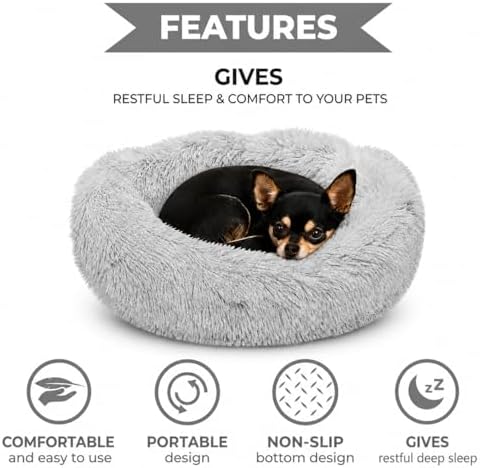 Whiskers & Friends Cat Beds for Indoor Cats & Small Dog, Fluffy Cat Bed - Image 3