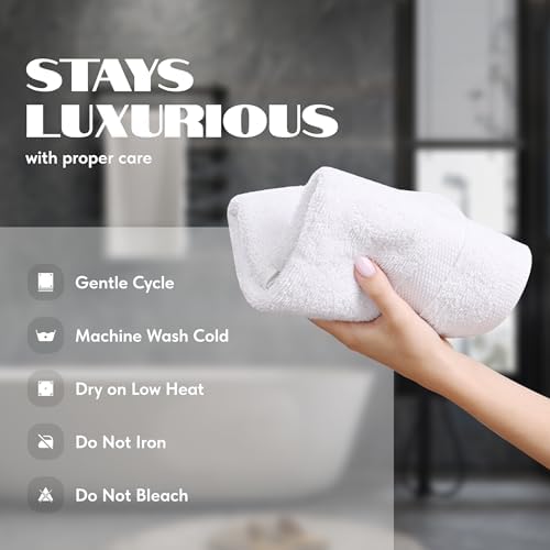 Wealuxe White Hand Towels 16x27 Inch - Image 6