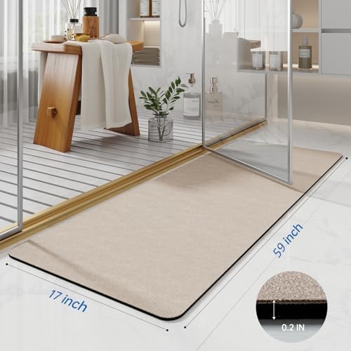 Extra Long Bath Rugs 59x17-Diatomaceous Earth Bath Mats - Image 2