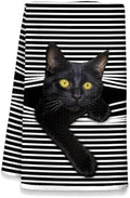Black Cat Kitchen Dish Towels, Cat Lovers Mom Dad Lady Gifts Decorative Hand by Unknown