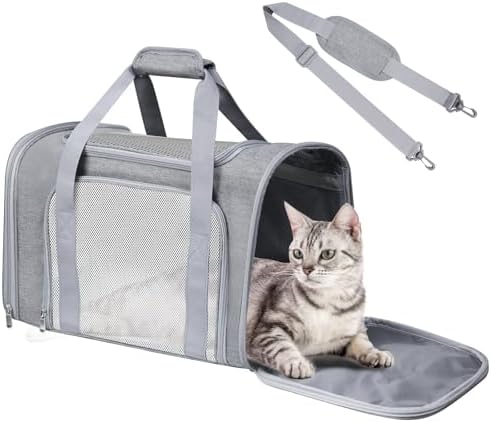 Cat Carrier Soft Up to 16 Lbs, Breathable Pet Travel Bag by Alwaysstandbehindyou