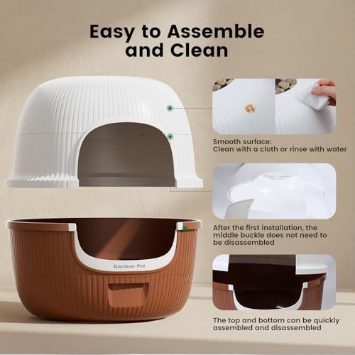 Hidden Cat Litter Box with Faux Plant & Scoop, Drawer Decorative Litter Box - Image 5