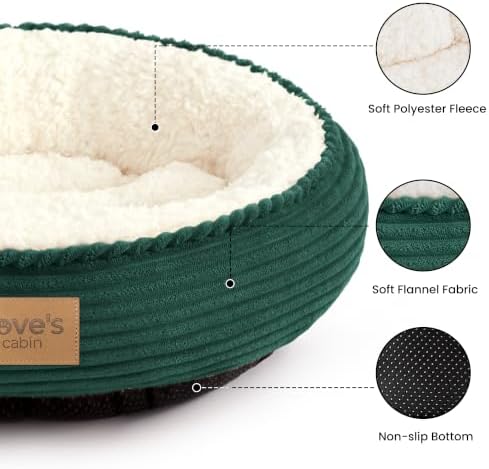 Love's cabin Round Donut Cat and Dog Cushion Bed, 24in Pet Bed - Image 2
