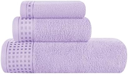 GLAMBURG Ultra Soft 3 Pack Cotton Towel Set, Contains a Bath Towel 28x55 inch by GLAMBURG