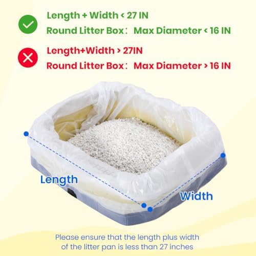 160 Count Automatic Cat Litter Box Liners Bags 27"x13" Drawstring Handle - Image 3