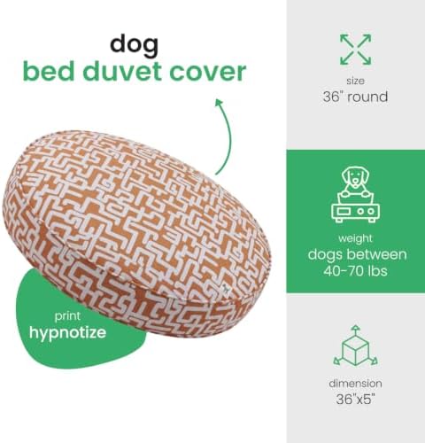 Molly Mutt Hypnotize Dog Bed Duvet Cover, GOTS-Certified 100% Organic Cotton - Image 2
