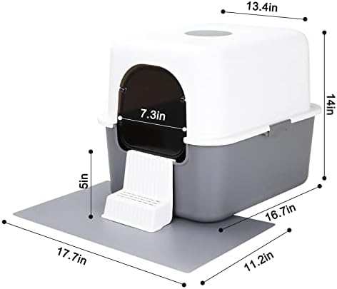 Sfozstra Enclosed Cat Litter Box: Odor Control Leak Resistant Design - Image 2