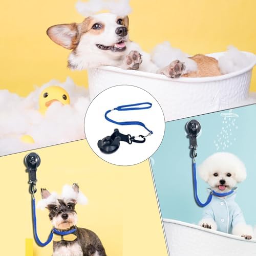 Dog Bath Tether- Industrial Strength Suction Cup, Adjustable Nylon Grooming - Image 4