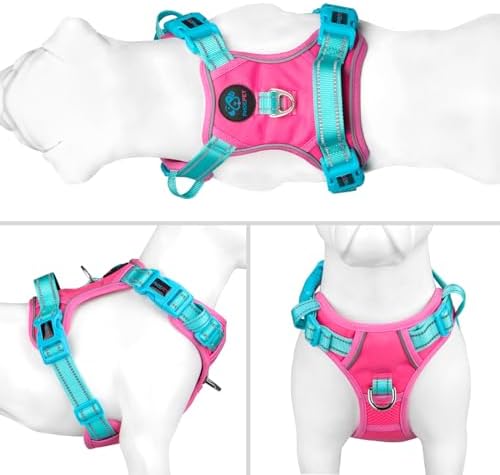 PHOEPET No Pull Dog Harness, Unique Colors Reflective Adjustable Dog Vest - Image 2