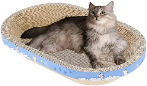 Cat Scratcher Bed 23.6x14.9” Extra Large Cardboard Cat Scratching Bed by UUig