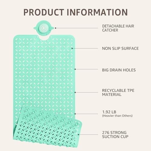 OTHWAY Bath Mat for Tub Non Slip: 39" X 17" Long Bathtub Mat - Image 3