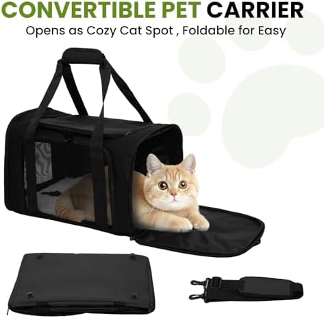 Soft-Sided Cat Carrier 20x13x13 in Expandable Travel Pet Bag 22LBS - Image 6