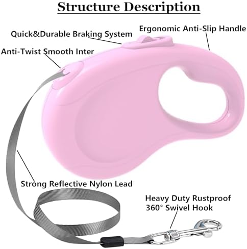 Retractable Dog Leash for Small Medium Dogs - Image 3
