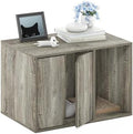 Furinno PELI 24" Wide Cat Litter Box Enclosure, French Oak Grey by Furinno-FitsYourSpaceFitsYourBudget