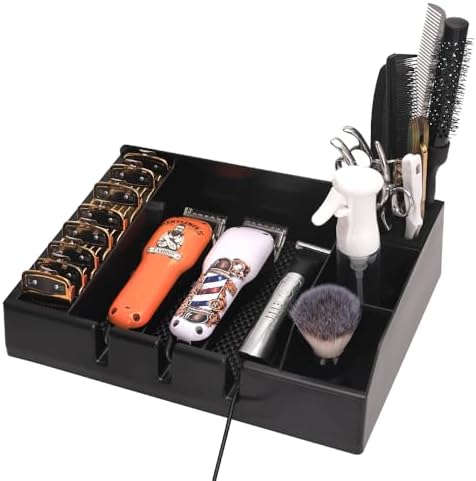 Barber Clippers Tray Station Hair Trimmer Holder Multifunctional Razors Case by WelcometoBarberTop
