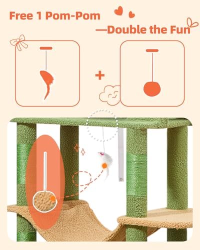 Taoqimiao Cactus Cat Tree, 67 in Tall Cat Tower - Image 5