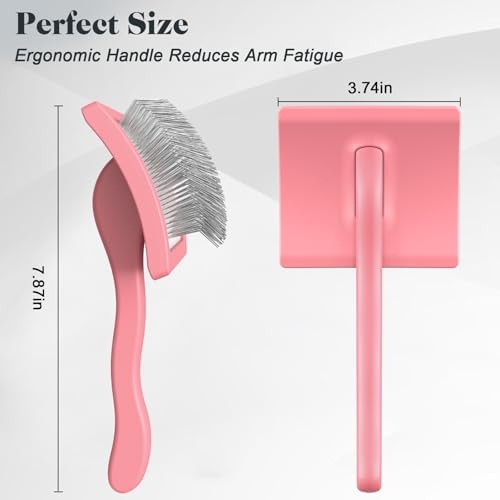 2PCS Slicker Brush for Dogs & Pet Comb, Professional Dog Grooming Brush - Image 6