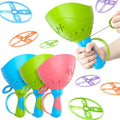 4 Pack Flying Disc Launcher Toy, Outdoor Toys Yard Gamesfor Kids Ages 4-8 by Unknown