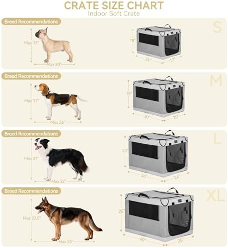 PETSFIT Portable Dog Crate for Small Dogs, – 24" Soft Dog Travel Crates - Image 4