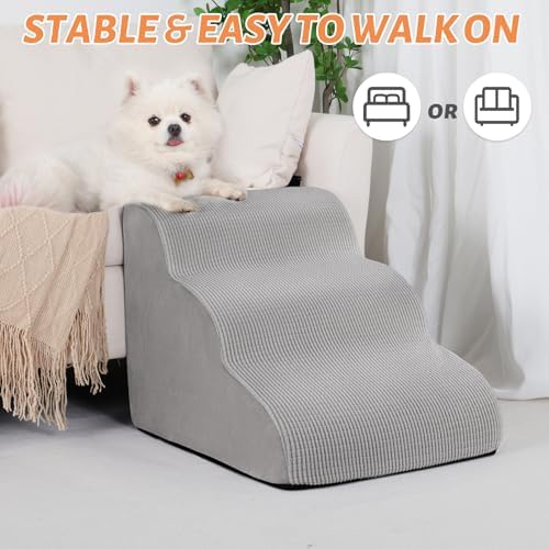 Aodisman Dog Stairs for Small Dogs and Cats, 3-Step Pet Ramp for Couch - Image 6