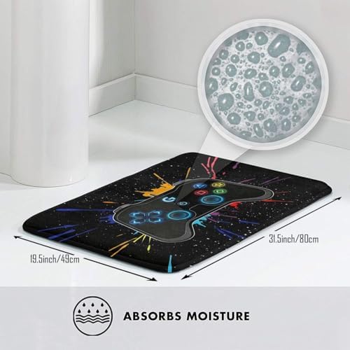Game Joystick Bath Mat Non-Slip Soft Microfiber Bathroom Rugs Washable Bathmat - Image 5