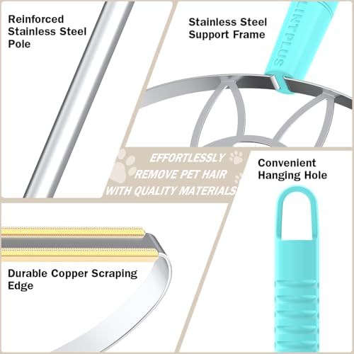Heavy Duty Carpet Rake – 50" Ultra-Long Pet Hair Remover Tool by LINTPLUS - Image 3