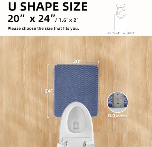 TYUU Toilet Rug, Thin Toilet Rugs U Shaped Washable Non Slip Absorbent Quick - Image 2