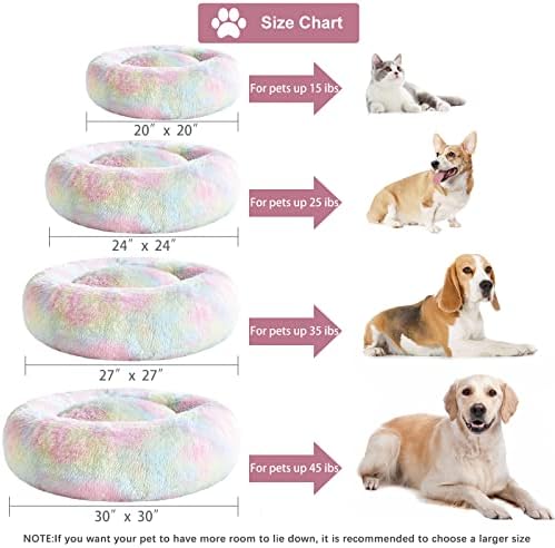 WNPETHOME Large Round Calming Dog Bed Cat Bed - Image 5