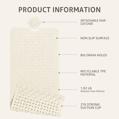 OTHWAY Bath Mat for Tub Non Slip: 39" X 17" Long Bathtub Mat - Image 4