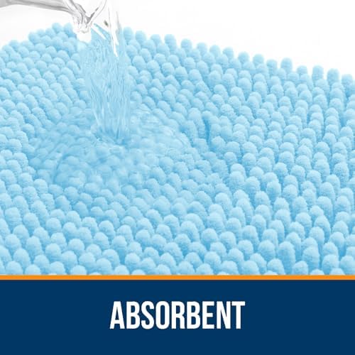 OLANLY Bathroom Runner Rugs 70x24, Extra Soft Absorbent Chenille Bath Rugs - Image 4