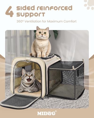 MIDOG Cat Carrier Soft for Small-Medium Cats Up to 25lbs - Image 6