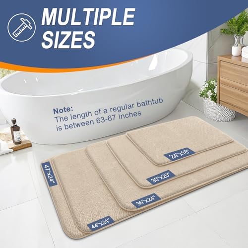 OLANLY Memory Foam Large Bathroom Rugs 59x35, Absorbent Bath Mat - Image 5