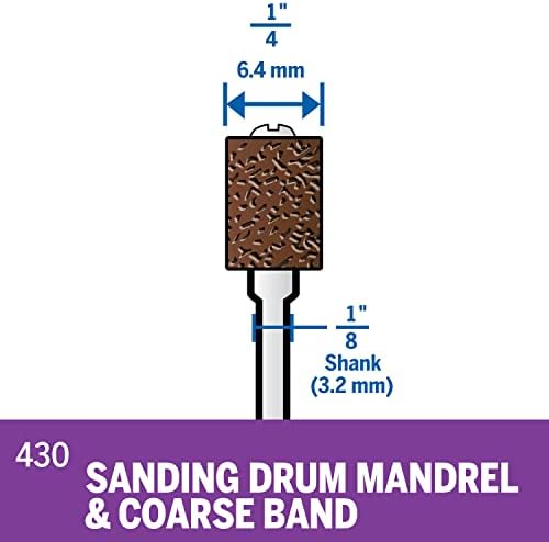 Dremel 430 1/4 Inch Drum Sanding Mandrel - Image 2